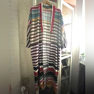 Striped Multicolor Lightweight Kimono